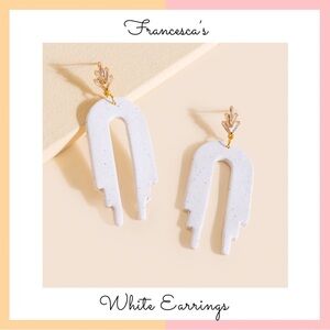 Francesca’s White Rainbow Earrings